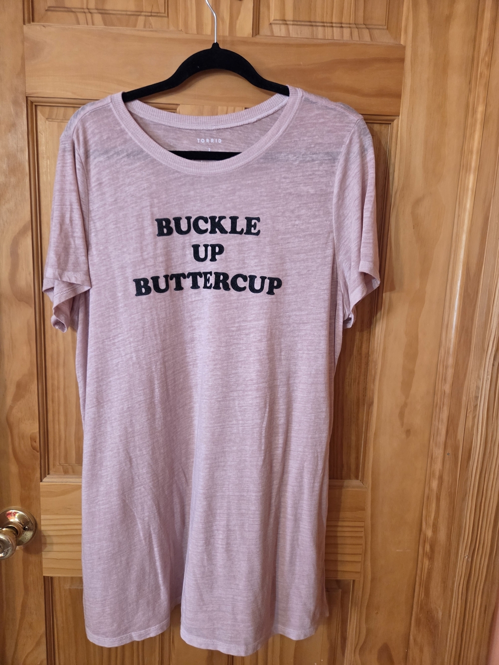 Buckle Up Buttercup Pink Graphic Tee